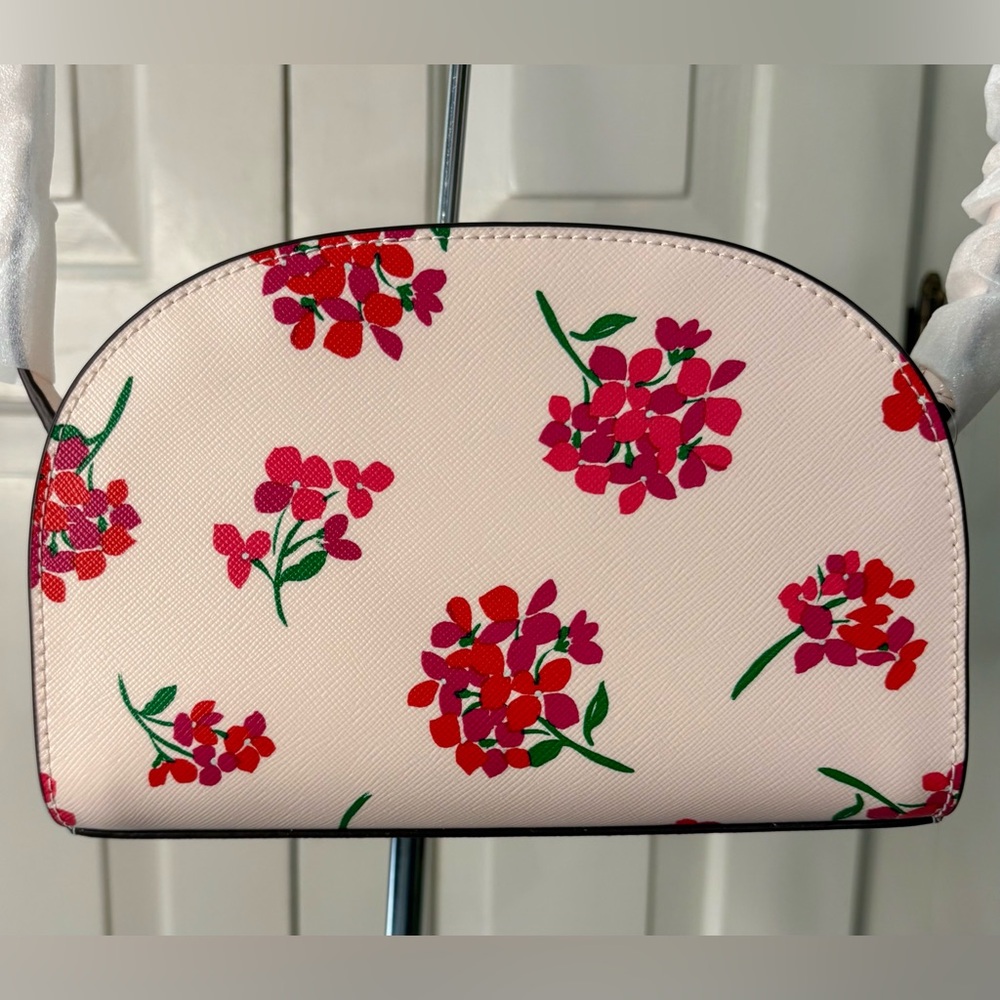 NWT Kate Spade Perry Floral Saffiano Dome Crossbody Bag – Fresh Peach Multi - Picture 2 of 10